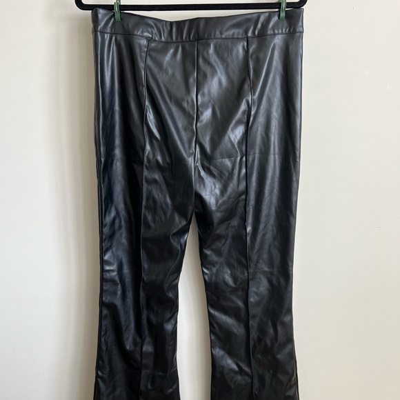 Princess Polly Vegan Leather Flare Pants - Picture 3 of 3